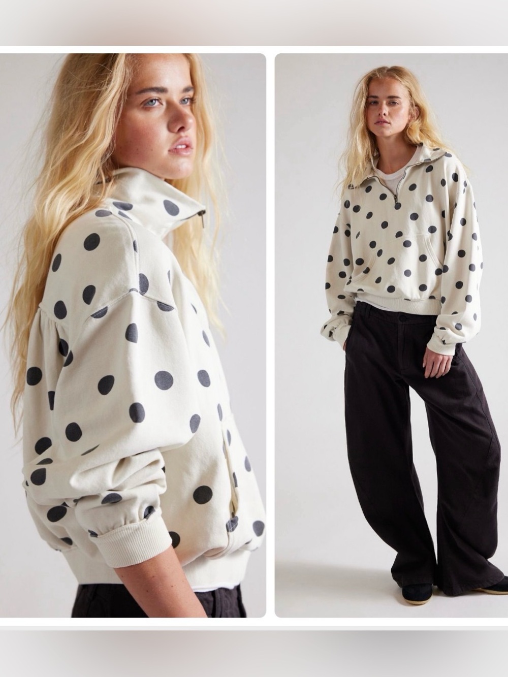 NWT Free People Half Zip Sweatshirt